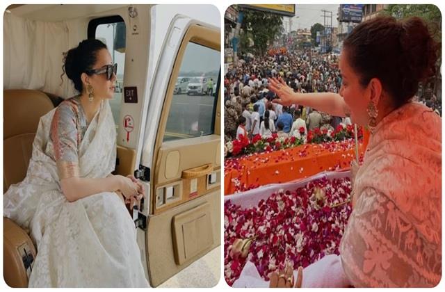 इस पारंपरिक साड़ी में बेहद खूबसूरत लगी कंगना, वेडिंग सीजन में आप भी ट्राई करें ये देसी लुक