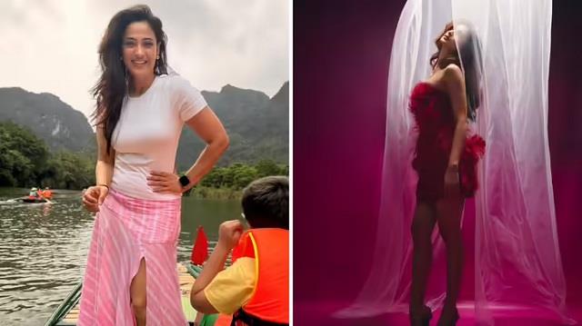 पलक तिवारी के ग्लैमरस लुक ने जीता दिल, रेड फेदर मिनी ड्रेस में छाया जलवा