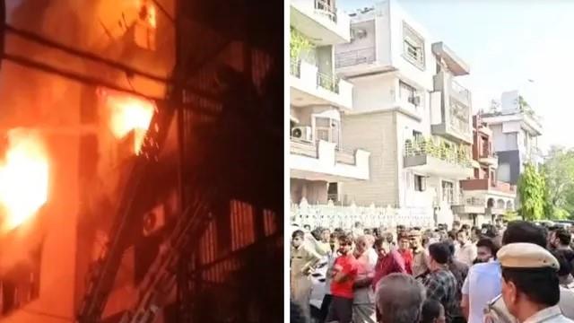 दिल्ली में AC ब्लास्ट से दर्दनाक हादसा, लगी भीषण आग, 9 लोगों की मौत