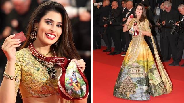 Cannes के रेड कार्पेट पर दिखी सनातन संस्कृति की झलक, वृंदावन की बेटी Arti ने जीता दिल