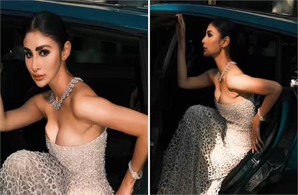 Cannes में मौनी रॉय का सिजलिंग लुक, रेड कार्पेट पर स्ट्रैपलेस गाउन में बिखेरा जलवा