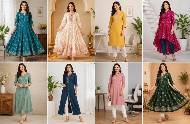 ऑफिस से लेकर फेस्टिवल तक, हर मौके के लिए परफेक्ट हैं ये 8 ट्रेंडी कुर्ती डिजाइन्स
