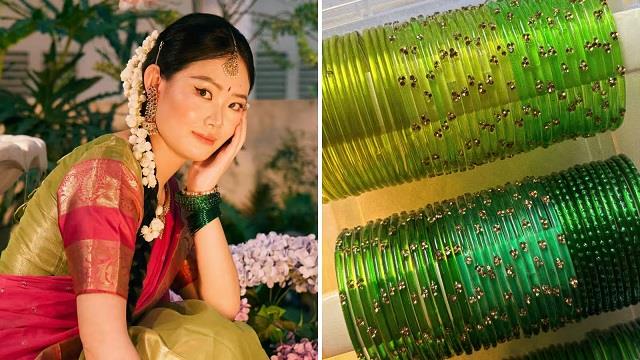 हरियाली तीज पर कांच की चूड़ियों के साथ Try करें ये इंडो-वेस्टर्न Look, दिखेंगी सबसे अलग