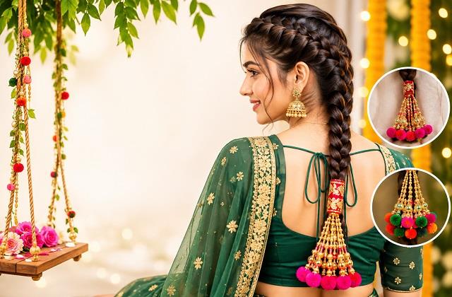 Teej Special 2026: नई नवेली दुल्हन तीज पर परांदी से सजाएं बाल, यहां देखे लेटेस्ट डिजाइन
