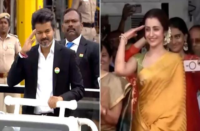 स्वतंत्रता दिवस परेड में CM विजय को को रूमर्ड गर्लफ्रेंड Trisha ने किया सैल्यूट, वायरल हो गई वीडियो