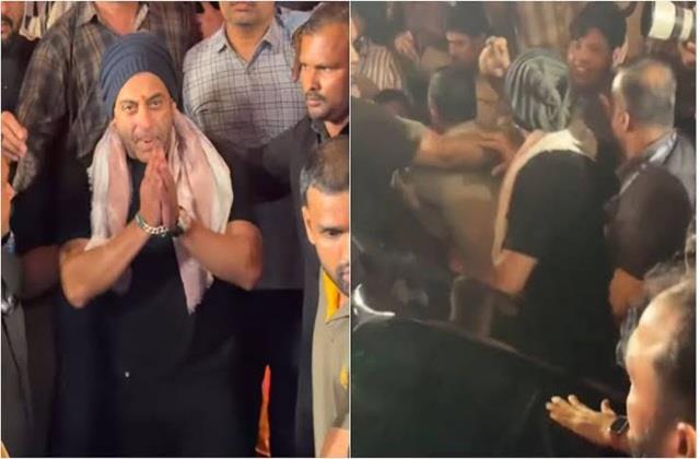 गणेश दर्शन के लिए आए सलमान खान फंसे भीड़ में , हाथ जोड़कर लोगों से की रास्ता देने की Request