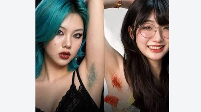 चीन में नया Beauty Trend, अंडरआर्म्स के बालों को ब्लू-पिंक रंगकर फ्लॉन्ट कर रही लड़कियां