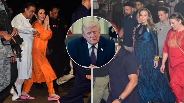 अंबानी के बप्पा को विदाई देने पहुंचीं डोनाल्ड ट्रंप की बेटी, देसी लुक में छाईं
