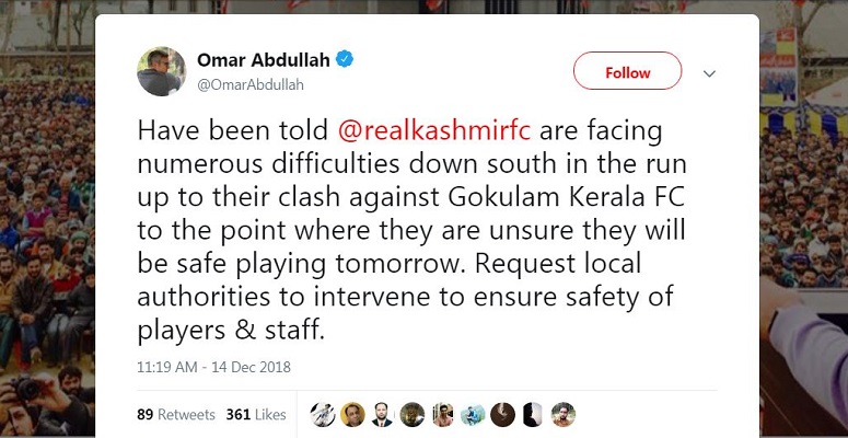 Omar Abdullah Tweet