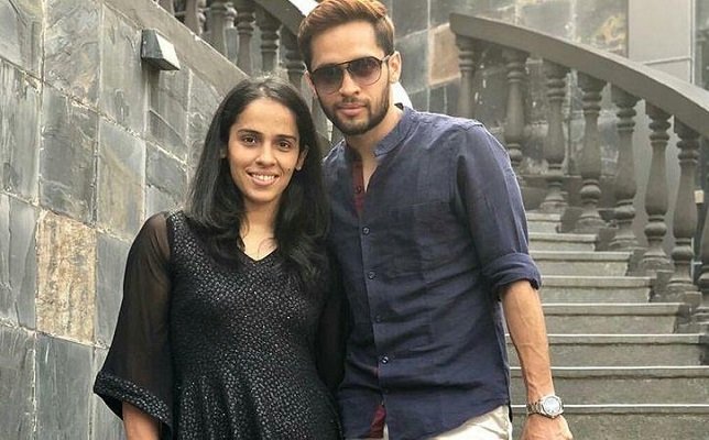 Saina Nehwal with Parupalli Kashya