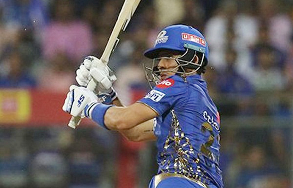 IPL 2019 : Siddhesh Lad first ball for six in his IPL Debut